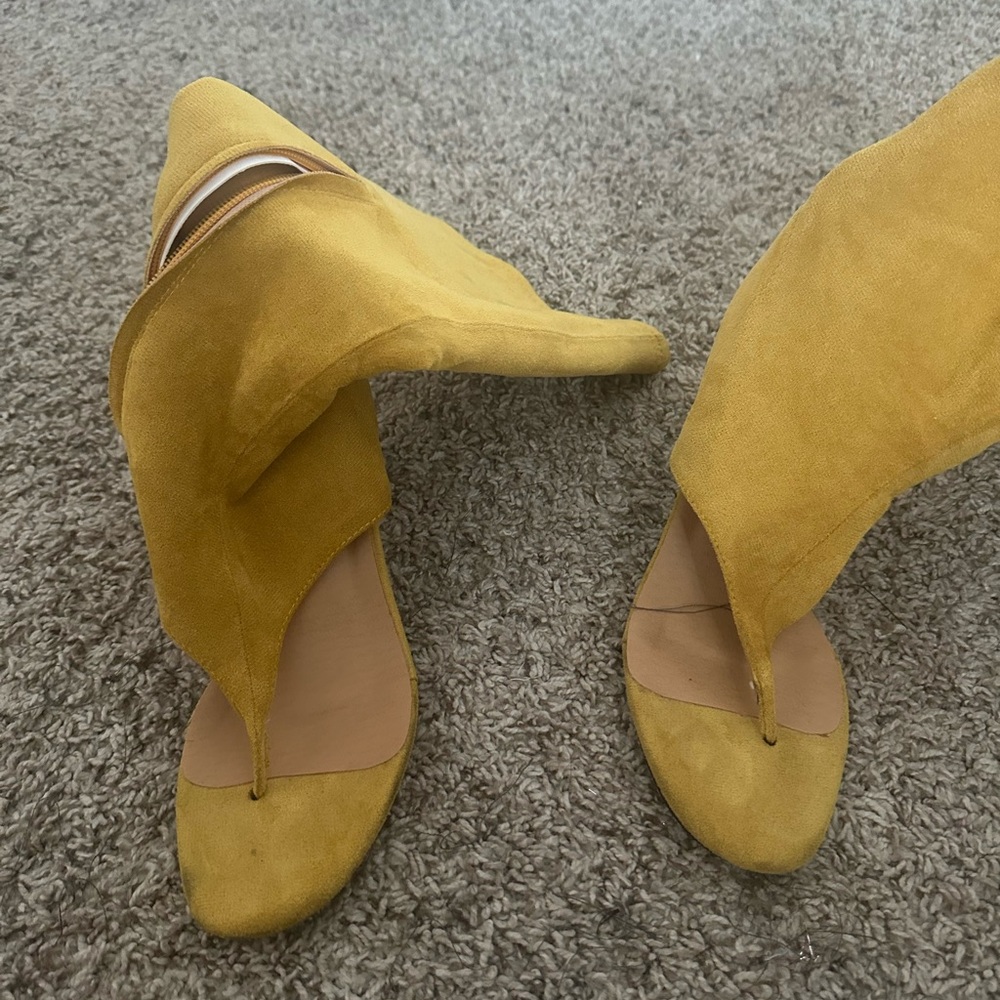 Yellow Suede Women's Shoes